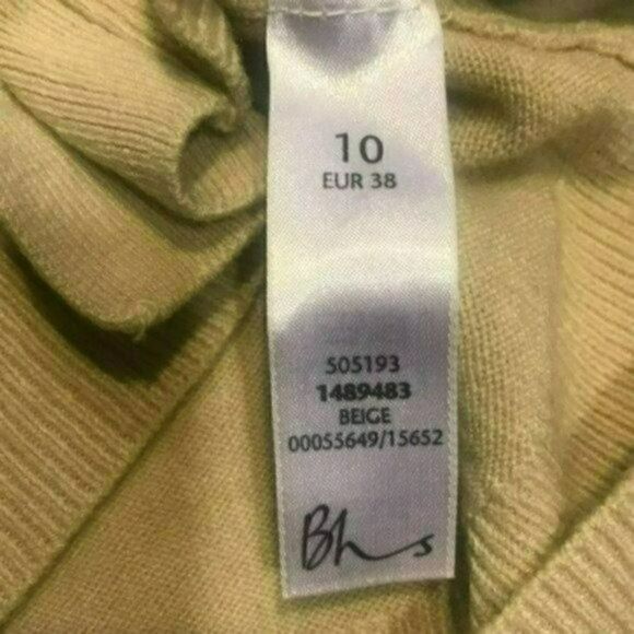 💙BHS Cream Button-up cardigan Women's Size 10 - Picture 10 of 10